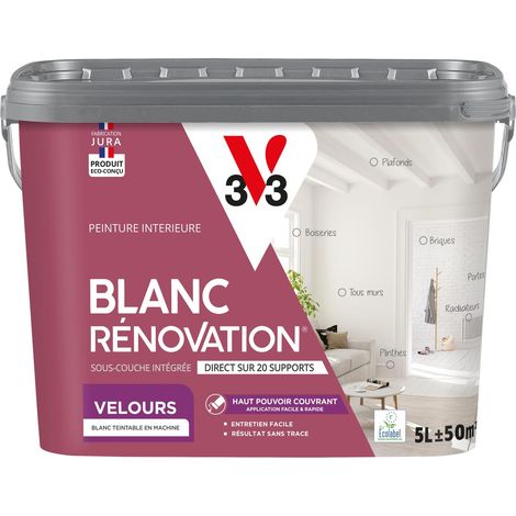 Peinture intérieure Blanc Rénovation® V33 Blanc Velours 5L