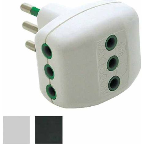 Adaptateur triple 10A+T Noir 82201 Fme