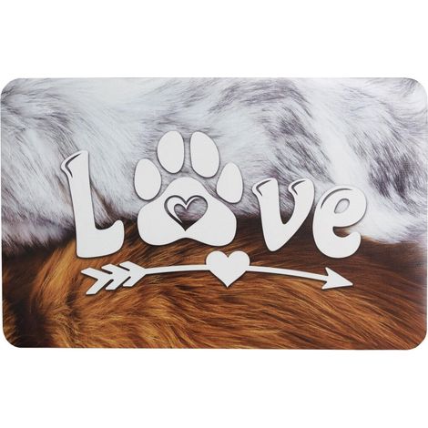Tappeto Sottociotola Tovaglietta Pvc Impermeabile Antisfilo Antiscivolo Tappetino Cane Gatto Dis.D - 50x70 cm