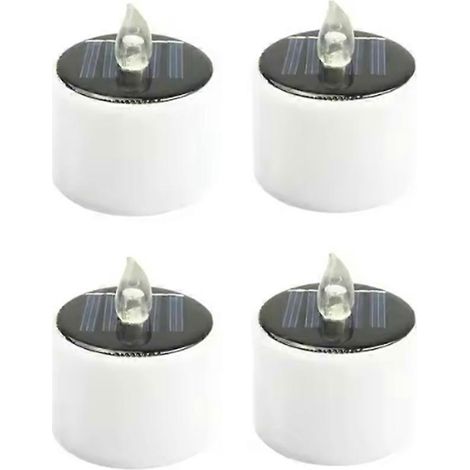 Bougies solaires LED sans flamme, étanches, rechargeables, pour la décoration de jardin. (1/5)