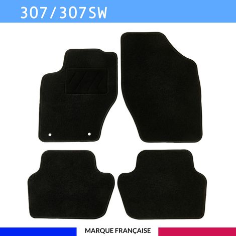 Tapis de voiture - Sur Mesure pour 307 / 307 SW (2000 - 2009) - 4 pièces - Tapis de sol antidérapant pour automobile