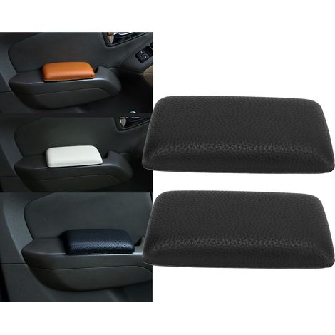 2 Schutzkissen für die Fußstütze und die Beinauflage im Auto, Kniepolster für die Mittelkonsole der Türen, schwarz (1/5)