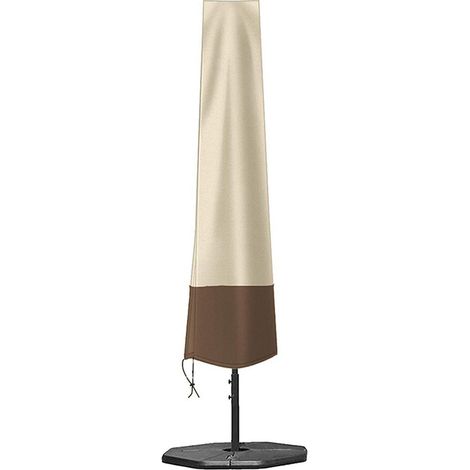 Sollbry Funda impermeable para sombrilla voladiza, funda protectora para sombrilla, lona Oxford 600D, para exteriores, para jardín, anti-UV y viento, 200 x 60 x 55 cm (1/5)