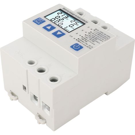 Protecteur de surtension et sous-tension AC230V 1A-63A, dispositif de protection automatique avec récupération de tension, relais de sécurité pour installation électrique. (1/5)