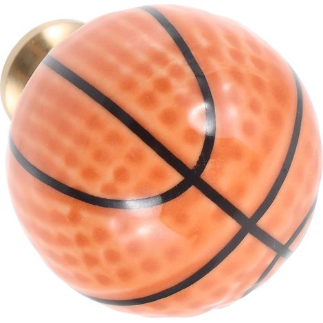 Poignées de placard en céramique Healeved forme ballon basket avec base laiton. tiroir modernes et (1/5)
