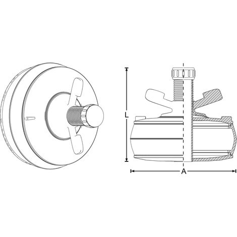 Crassus Schnellverschlussstopfen CSV 50 PVC 37-54 mm CRA18647