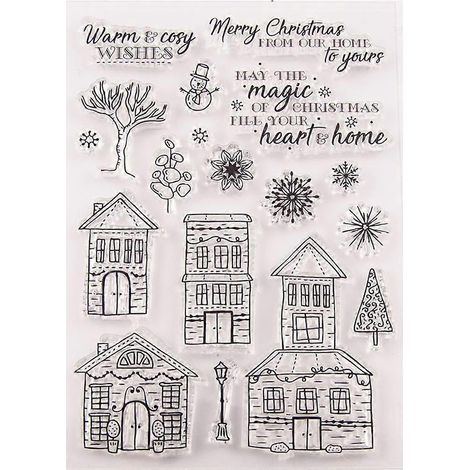 Haus Silikon-Siegelstempel, transparent, DIY-Scrapbooking, Prägen, Fotoalbum-Dekoration