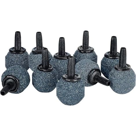 Aquarium Pierre à air 2cm Boule Diffuseur de Bulles d'air pour Pompes à air Nano, Petits seaux et Aquariums, 10 pièces (1/4)