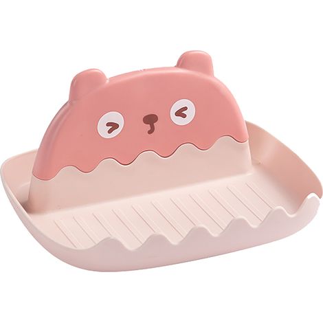 Repose-cuillère avec support pour couvercle, épais et résistant à la déformation, pour la cuisine (rose).