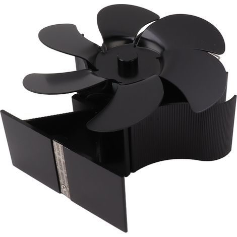 Kaminventilator aus Aluminiumlegierung mit 6 Flügeln, abgerundeten Kanten, gleichmäßiger Wärmeableitung, leiser, wärmebetriebener Kaminventilator für Kamine (1/5)
