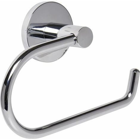 Chrom-Toilettenpapierhalter fürs Badezimmer, rund. Toilettenpapierhalter zur Wandmontage aus Edelstahl (nicht selbstklebend)