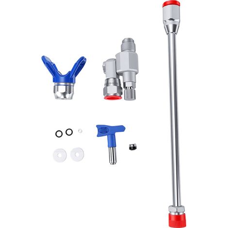 Valve d'arrêt de pulvérisateur sans air, Joint pivotant 287030 287036, adaptateur Anti-crachat avec rallonge pour pistolet de pulvérisation haute pression (1/5)