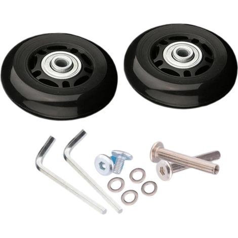 Stück Ersatzrollen für Koffer, Universalrollen, Lenkrollen aus Gummi, 90 mm x 24 mm (1/5)