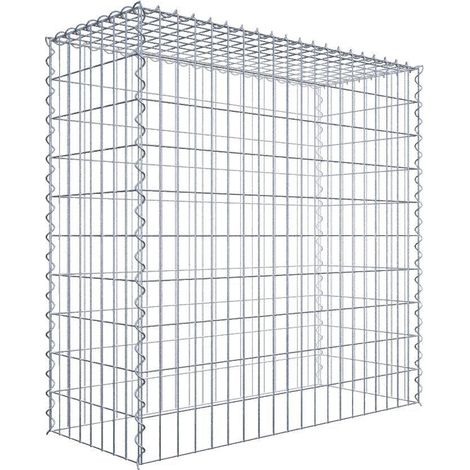 Gabiondeco - Gabion - Element de prolongation en hauteur 100 cm x 100 cm x 40 cm (L x H x P). maille 5 x 10 cm. Spirale. Attention : il manque une grille - Made in Ge... (1/5)