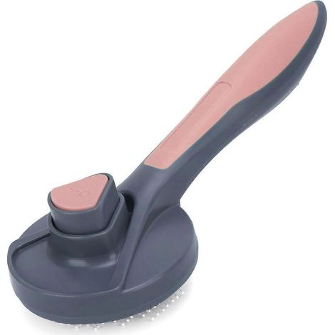 Peigne flottant en acier inoxydable pour animaux de compagnie, brosse anti-poils avec manche antidérapant pour le toilettage des chats et des chiens (1/5)