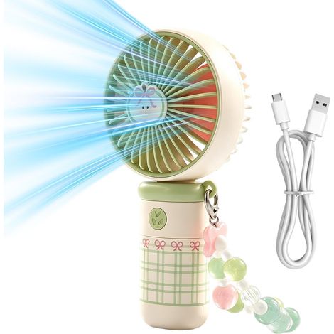 Ventilateur de poche portable – 3 vitesses réglables – Ultra-léger – Flux d’air constant – Charge USB universelle – Prise en main stable – Pour plage, promenade, voyage, festival, sport (1/4)