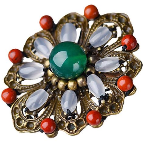 Broche/corsage/épingle à poitrine style vintage (1 pièce)-4.5x4.3x0.5cm (1/3)