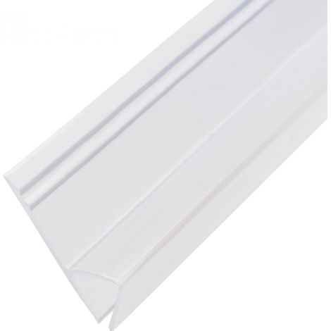 Joint d'étanchéité inférieur pour porte de douche en verre sans cadre, type H, avec rebord (1/5)