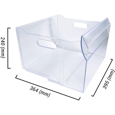Cassetto Freezer Surgelati Congelatore per Frigoriferi Ariston Indesit Hotpoint, Dimensioni 395x240x364 (mm) Trasparente, Originale 481010808870, per Modelli BCB7030AA BF1801EF1