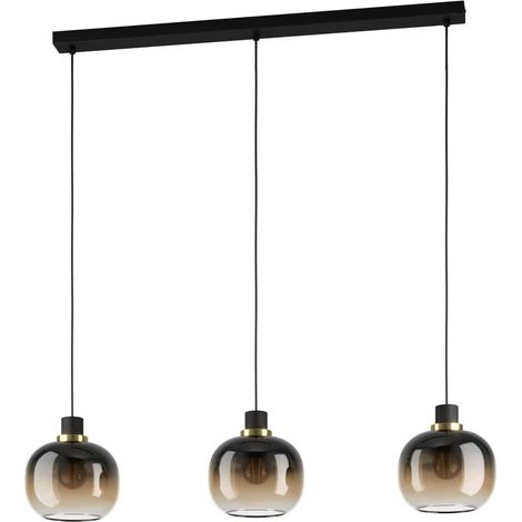 Suspension Eglo Oilella 3xE27 Noir/brun (1/3)