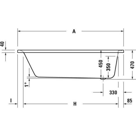 Duravit Soleil by Starck Badewanne, 1700x750x469mm, Einbau, (1/5)