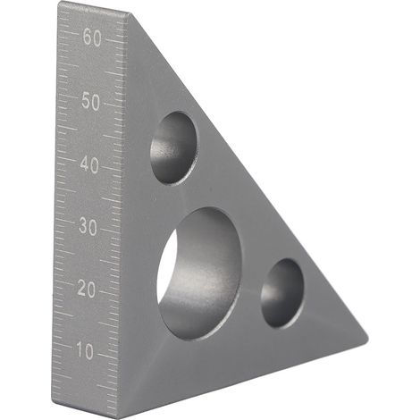 Équerre miniature en alliage d'aluminium mat 45/90 degrés, outil de mesure de menuiserie (1/5)