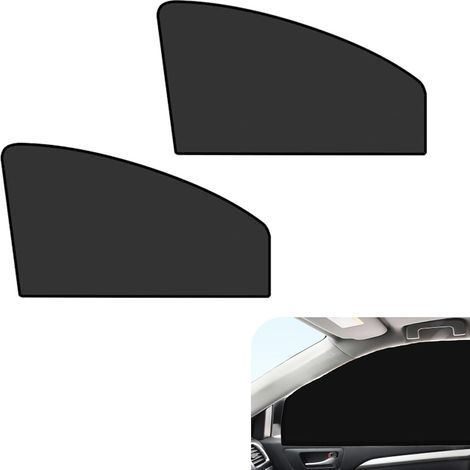 2er-Pack Sonnenschutzrollos für die Vordersitzfenster im Auto (Schwarz) (1/5)