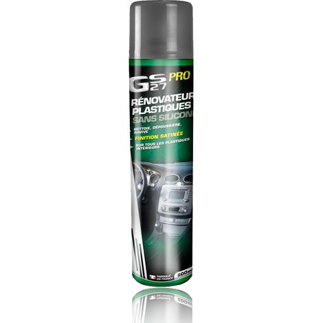 Rénovateur plastiques sans silicone satin 600 ml – Protection antistatique – Nettoie et ravive la couleur des plastiques – Pour véhicules – Gs27