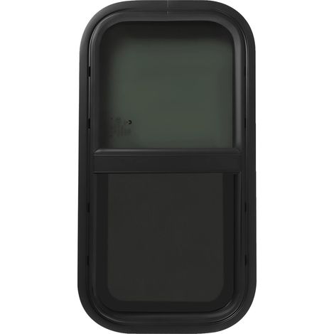 Finestra per camper, in vetro temperato, design moderno, colore nero. (1/2)
