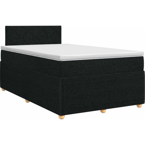 Maison Exclusive - Letto box spring con materasso Nero 120 x 200 cm Tessuto (1/5)
