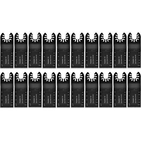 Lames oscillantes multifonctions, lames de scie multifonctions, noires, 20 pièces, 32 mm, pour menuiserie en métal souple, pour couper le bois et le plastique