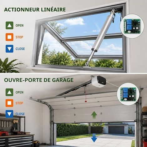 Interruttore wireless telecomandato per porta di garage 220V 433MHz (1/3)