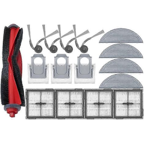 Pièces détachées compatibles pour aspirateurs Roborock Q10 PF/Q10 PF+/Q10 VF/Q10 VF+ : brosse principale, filtre, sac à poussière (de haute qualité). WHBYV (1/4)