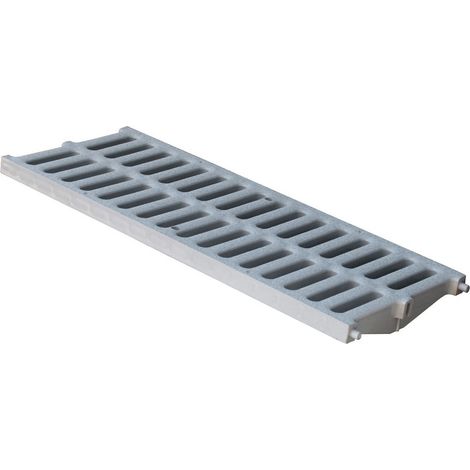 First Plast – Grille PVC anti-choc légère 18KN 200x500mm – Norme EN1433:2008 – Pour zones piétonnes – Couleur gris