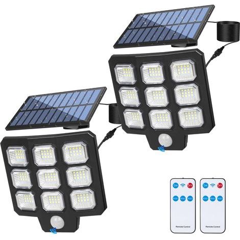 Lampe Solaire Exterieur Détecteur de Mouvement, 108 LED Eclairage Exterieur Solaire 3 Modes Projecteur Solaire Exterieur, IP65 Lumiere Solaire Spot Exterieur pour Patio, Jardin, Garage (1/5)