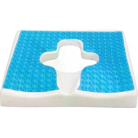 Anti-Wundliegen-Kissen, atmungsaktives Fasermaterial, T-förmige Öffnung, dreieckiges Design, Steißbein-Hämorrhoidenpolster (1/4)