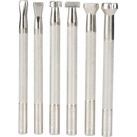 6-teiliges Ledergravur-Werkzeugset mit Fischmuster, rutschfestem Griff, DIY-Bastel-Prägewerkzeug (1/5)