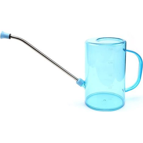 Kleine Gießkanne 1 Liter Fassungsvermögen blaue Gießkanne für Zimmerpflanzen mit langem gut sichtbarem und regulierbarem Edelstahl-Sprühkopf zur (1/5)