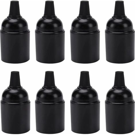 8 pezzi E27 Vintage Nero Socket, E27 Portalampada Socket, Bakelite Edison Vite E27 Socket, per Casa Ufficio Lampada a Sospensione Presa Montaggio