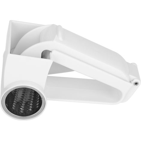 Râpe à fromage manuelle en acier inoxydable pour légumes - Coupe, tranche et râpe (Blanc) (1/5)