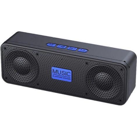 Radio FM portable, enceinte sans fil Bluetooth 5.0 TWS, mini lecteur MP3, compatible carte TF et clé USB, radio rechargeable par USB - A (1/5)