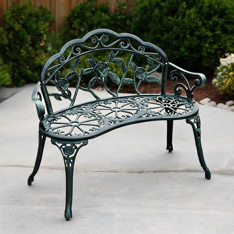 Banc de jardin en gussaluminium Gusseisen 100 x 54 x 78 cm (1/5)