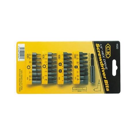 C.K. T4520 Juego de puntas 33 piezas acero antióxido
