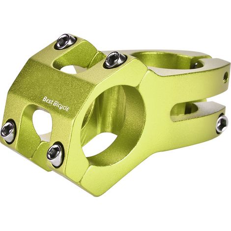 Manubrio per mountain bike in lega di alluminio – 31,8 mm – attacco fisso – verde – accessorio per ciclismo