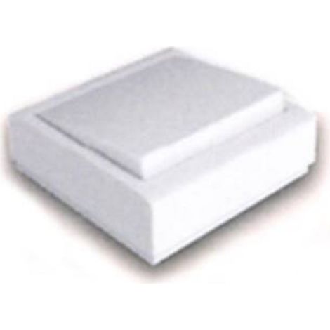 Bouton poussoir lumineux 72X72X28 Abs Blanc Famatel 8011