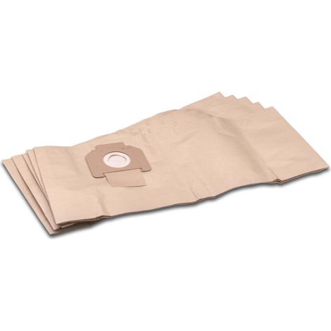 vhbw 5x sacs compatible avec Makita 446L 446LX, VC3012L, VC3012M aspirateur - papier, marron (1/2)