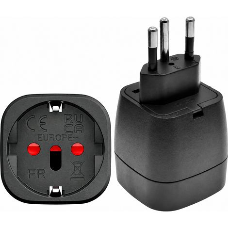 Adaptateur de prise européenne vers Suisse EU-11A 3 broches 10A 250V 2500W Noir eu-11a noir 250v 10a 44 × 36 × 44 cm 45 g – Livraison gratuite