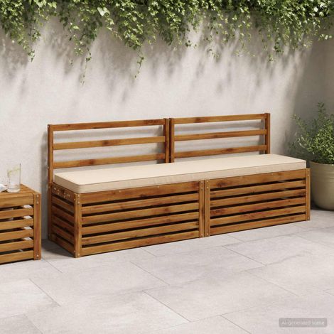 vidaXL Cojines para banco de 2 piezas VUGHT 2 uds. 100% Poliéster (1/5)