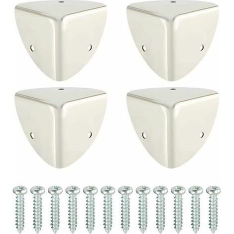 Protection Coin de Table Protection d'Angle en Métal Antirouille Protecteur et Décoration Antichoc de Sécurité pour Enfant et Bébé pour Tables et Meubles Pointus, 4Pcs, Noir Mat, EBJ039B-4P,de (1/5)