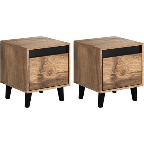 Conjunto de mesitas de noche Munus , Número de cajones: 1, Número de puertas: 0, 45x40x38cm, Aglomerado laminado